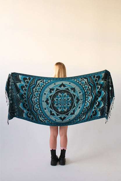 Labyrinth Flower Pashmina Shawl