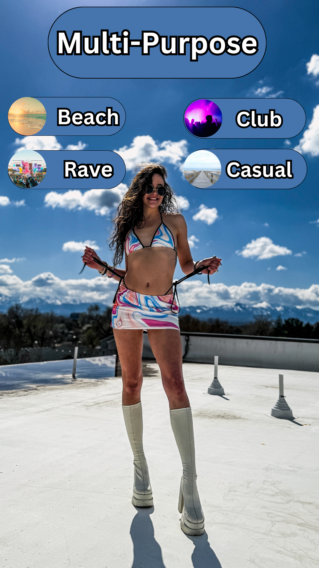 Cosmic Swirl Skirt Set