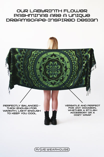 Labyrinth Flower Pashmina Shawl
