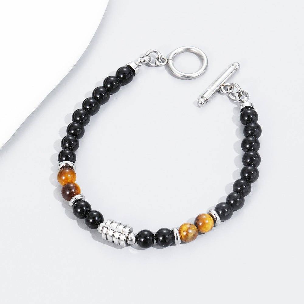 Clasp Tiger Eye Bracelet for Men Festivals Bracelet - Rave Wearhouse