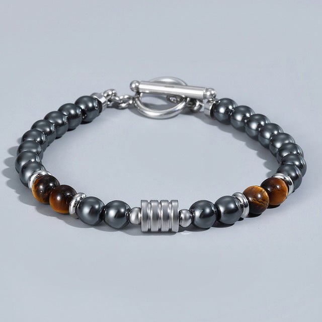 Clasp Tiger Eye Bracelet for Men Festivals Bracelet - Rave Wearhouse