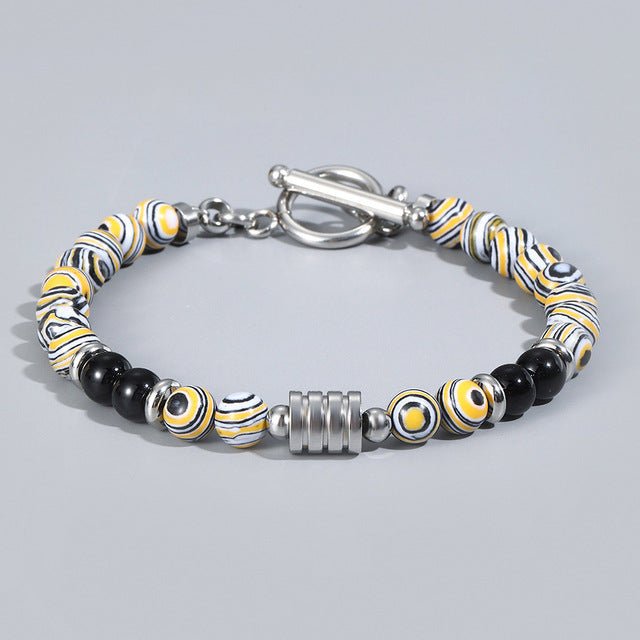 Clasp Tiger Eye Bracelet for Men Festivals Bracelet - Rave Wearhouse