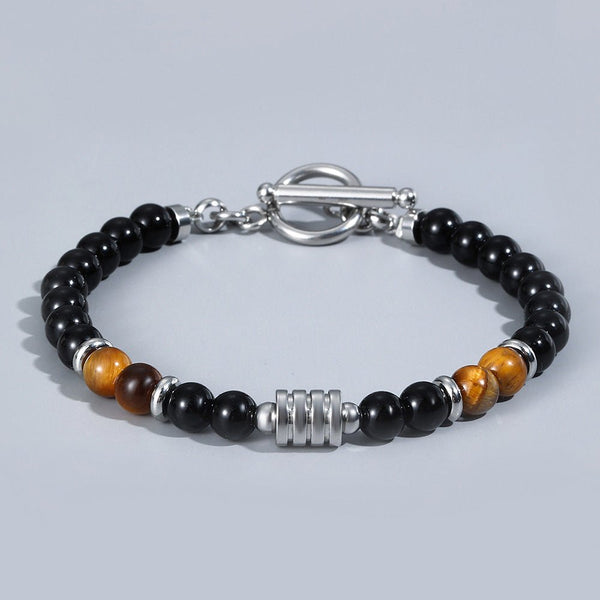 Clasp Tiger Eye Bracelet for Men Festivals Bracelet - Rave Wearhouse