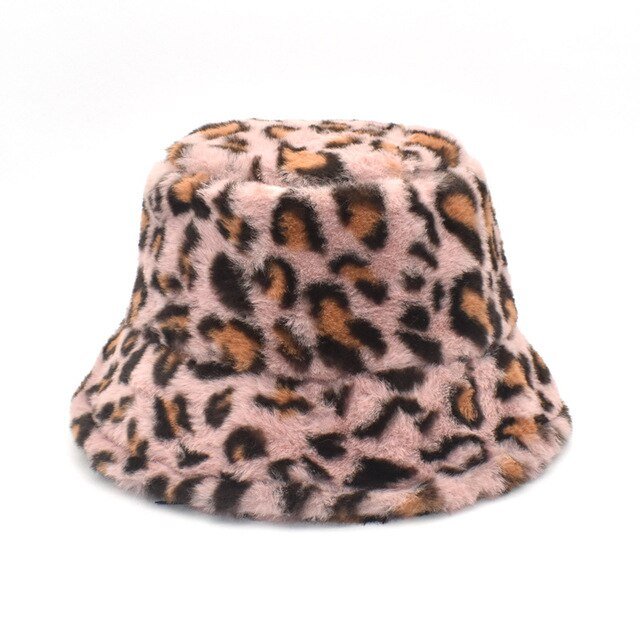 Fuzzy Bucket Hat for Women Furry Fur Bucket Hat Winter Festivals Warm Plush Fluffy Sherpa Hat - Rave Wearhouse