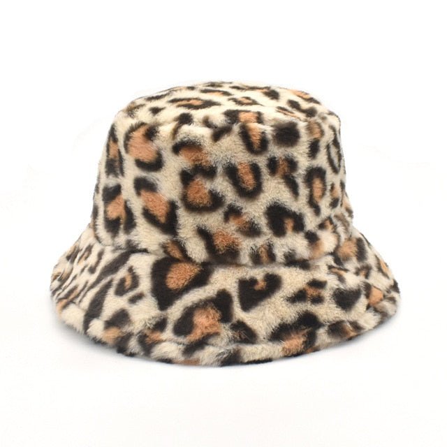 Fuzzy Bucket Hat for Women Furry Fur Bucket Hat Winter Festivals Warm Plush Fluffy Sherpa Hat - Rave Wearhouse