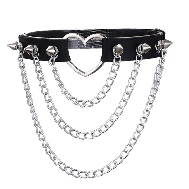 Leg Chain Leather Rave Harness For Women - Rave Wearhouse