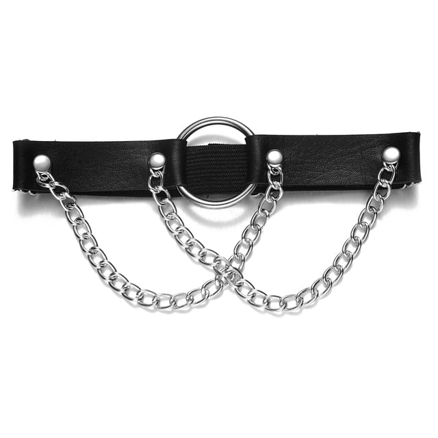 Leg Chain Leather Rave Harness For Women - Rave Wearhouse