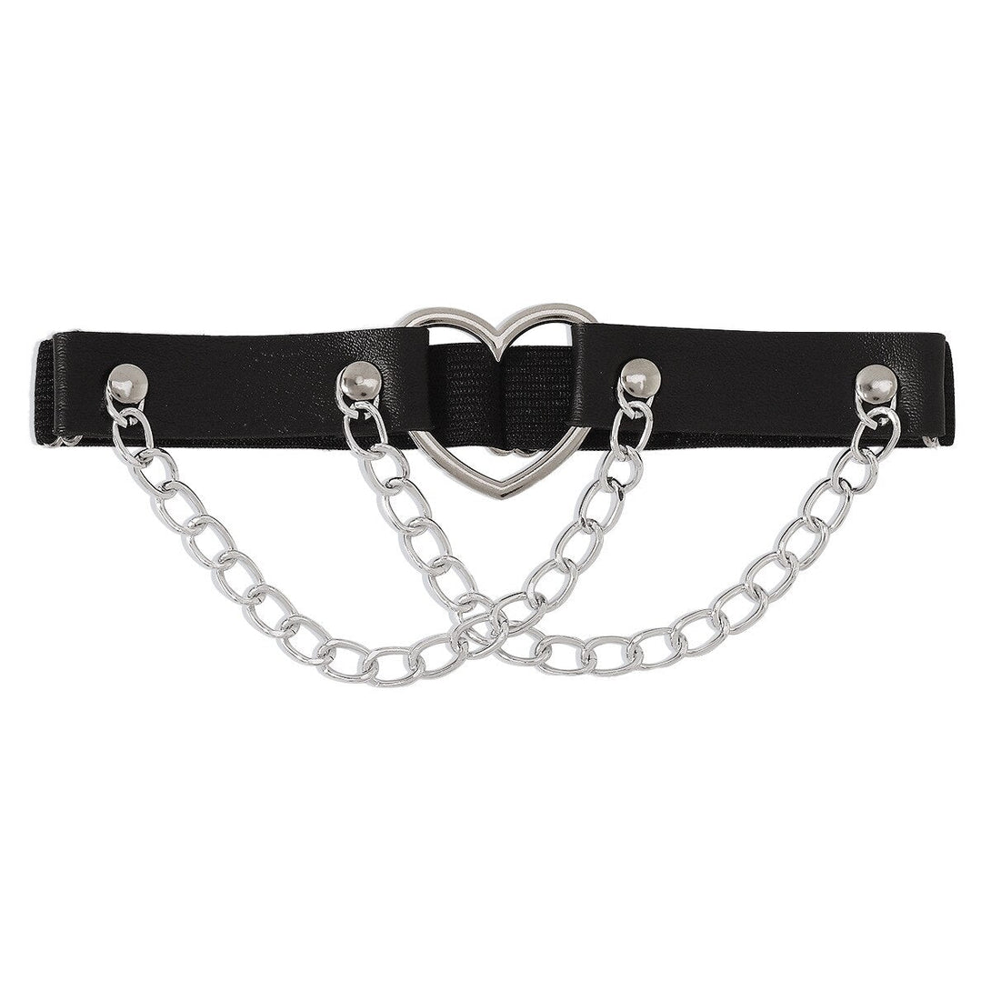 Leg Chain Leather Rave Harness For Women - Rave Wearhouse