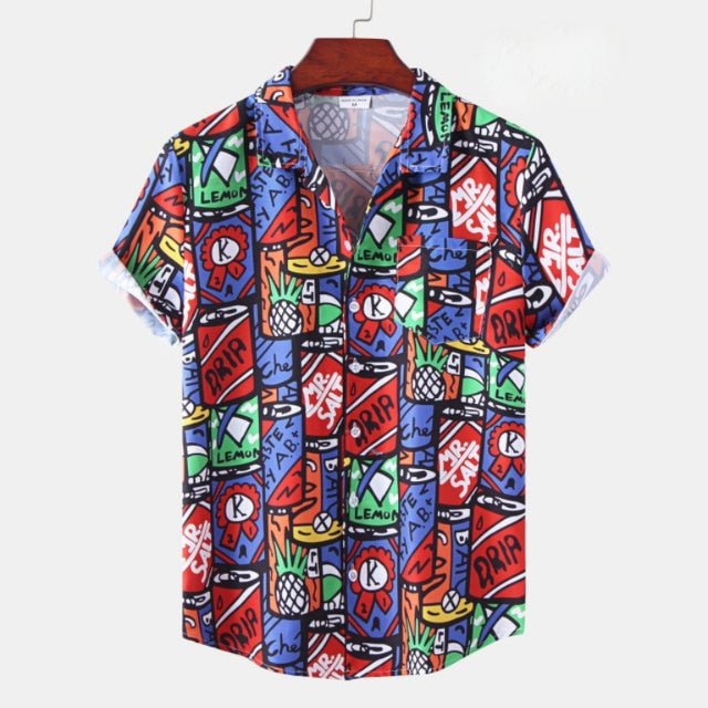 Mens Hawaiian Shirts Short Sleeve Button Down Beach And Festival Shirts - Rave Wearhouse