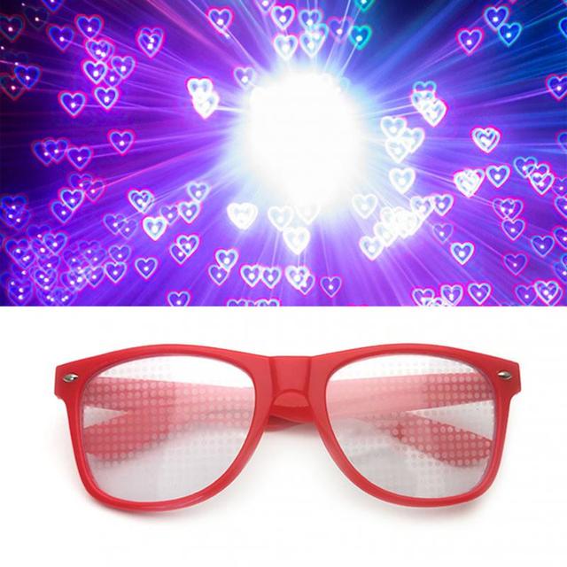 Special Effect Diffraction Glasses for Raves Stars and Heart Shapes - Rave Wearhouse