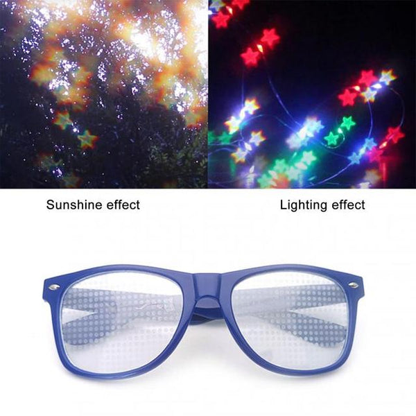 Special Effect Diffraction Glasses for Raves Stars and Heart Shapes - Rave Wearhouse