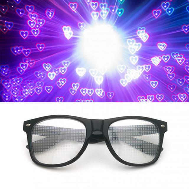 Special Effect Diffraction Glasses for Raves Stars and Heart Shapes - Rave Wearhouse